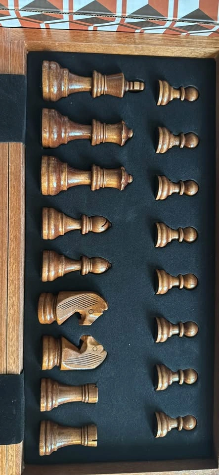 Chess magnetic wood board - photo 2