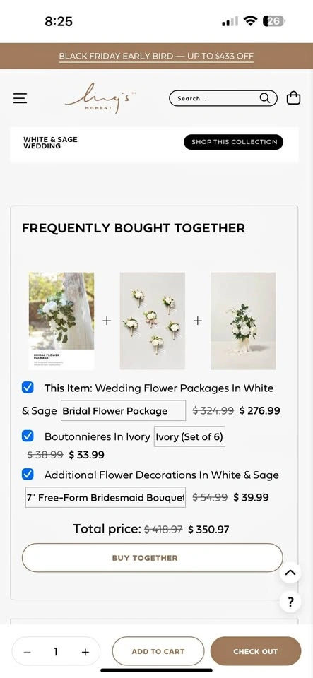 Flower garland bridal decor