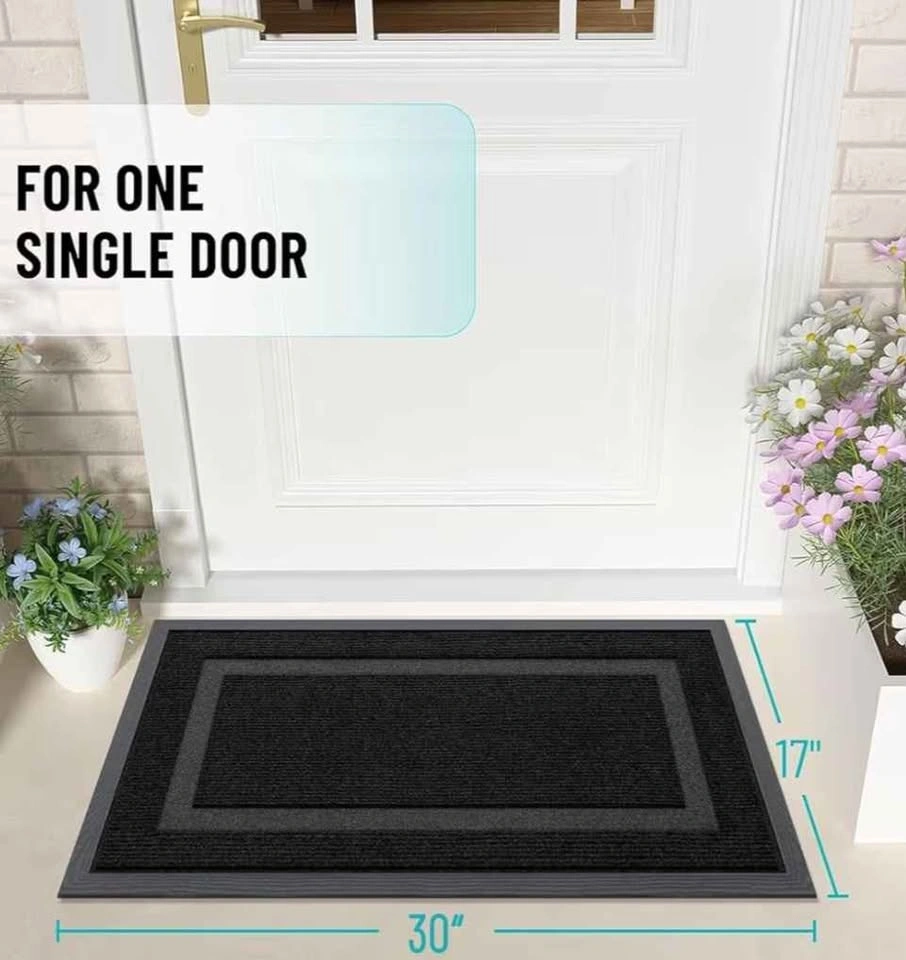 Arotive Front Door Mat Indoor/Outdoor 47" x 32" Black - photo 2