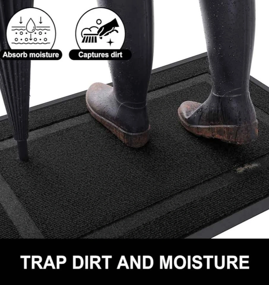 Arotive Front Door Mat Indoor/Outdoor 47" x 32" Black - photo 3
