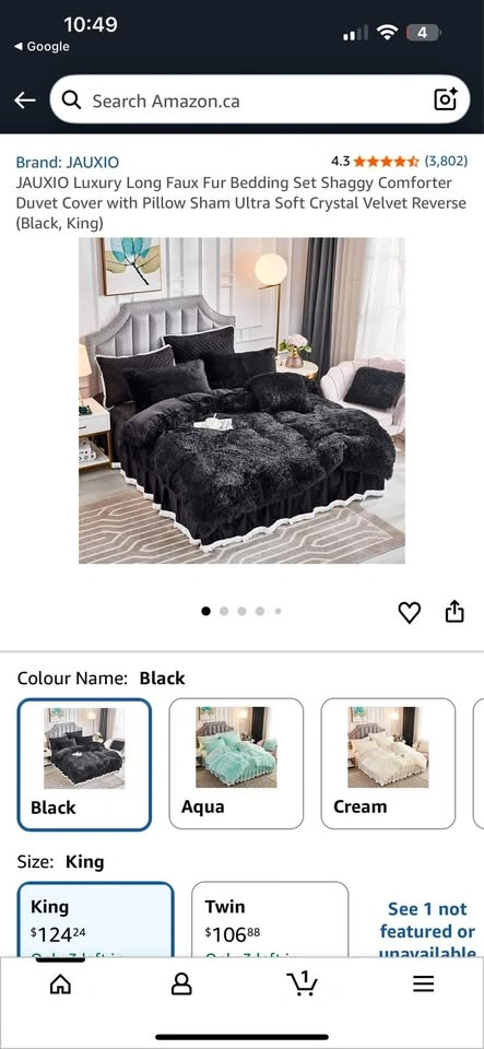 Luxury Long Faux Fur Shaggy Duvet Cover Set