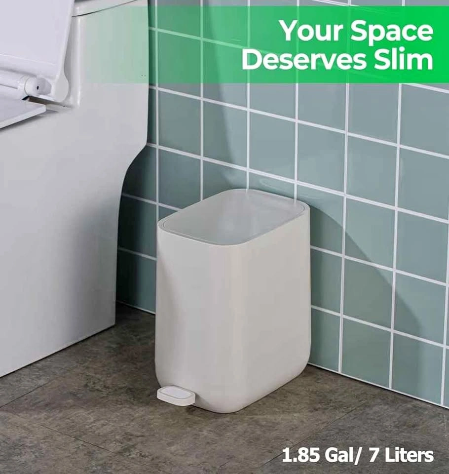 Veinvify 1.85 Gallon Slim Step Pedal Trash Can