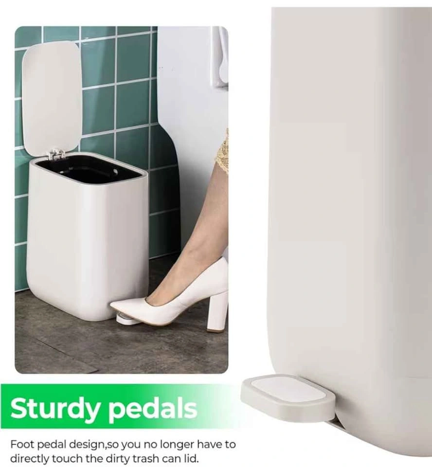 Veinvify 1.85 Gallon Slim Step Pedal Trash Can - photo 2