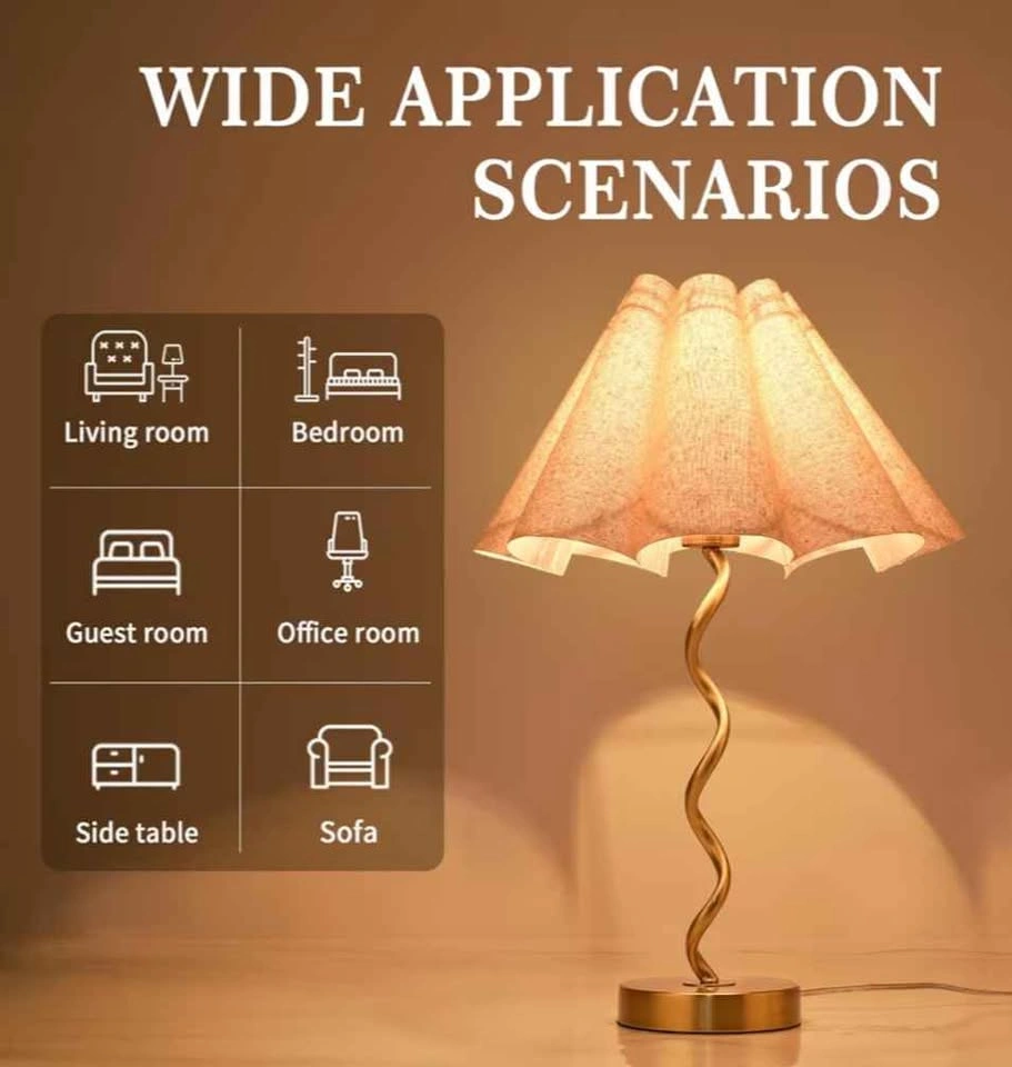 Ziqqeelam Gold Pleated Table Lamp - photo 3