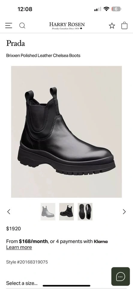 Prada black leather and stretch fabric boots - photo 4