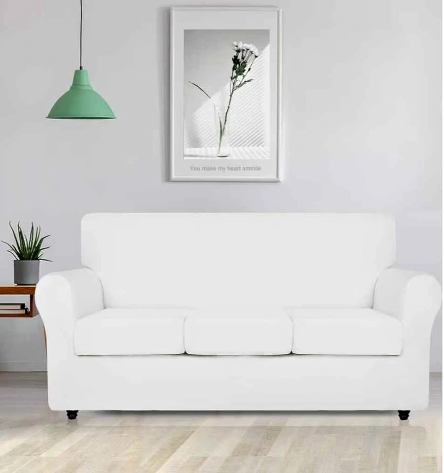 Sofa Slipcover ● 3 Seat ● Soft Velvet● White