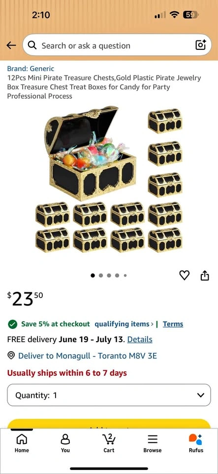 Mini treasure box jewelry box favour box