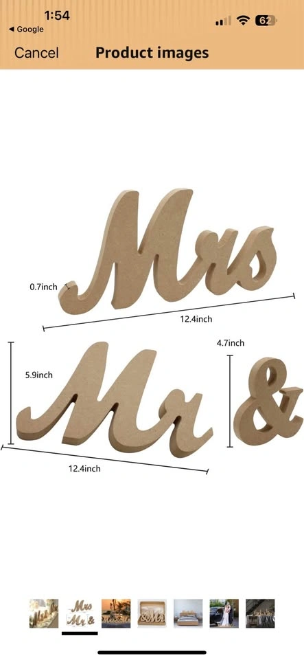Mr & Mrs wooden - photo 2