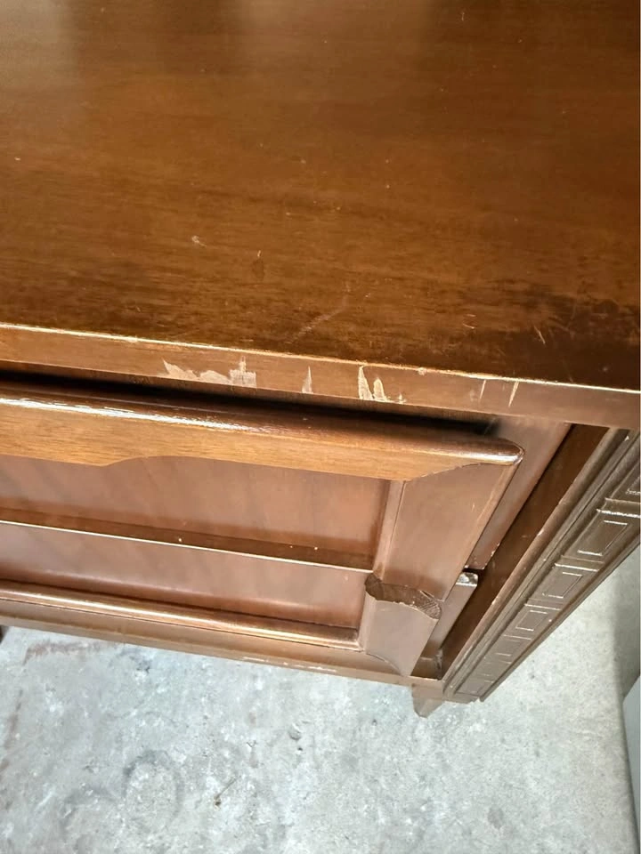 Dark Wood Nightstand with Drawer – End Table / Side Table - photo 5
