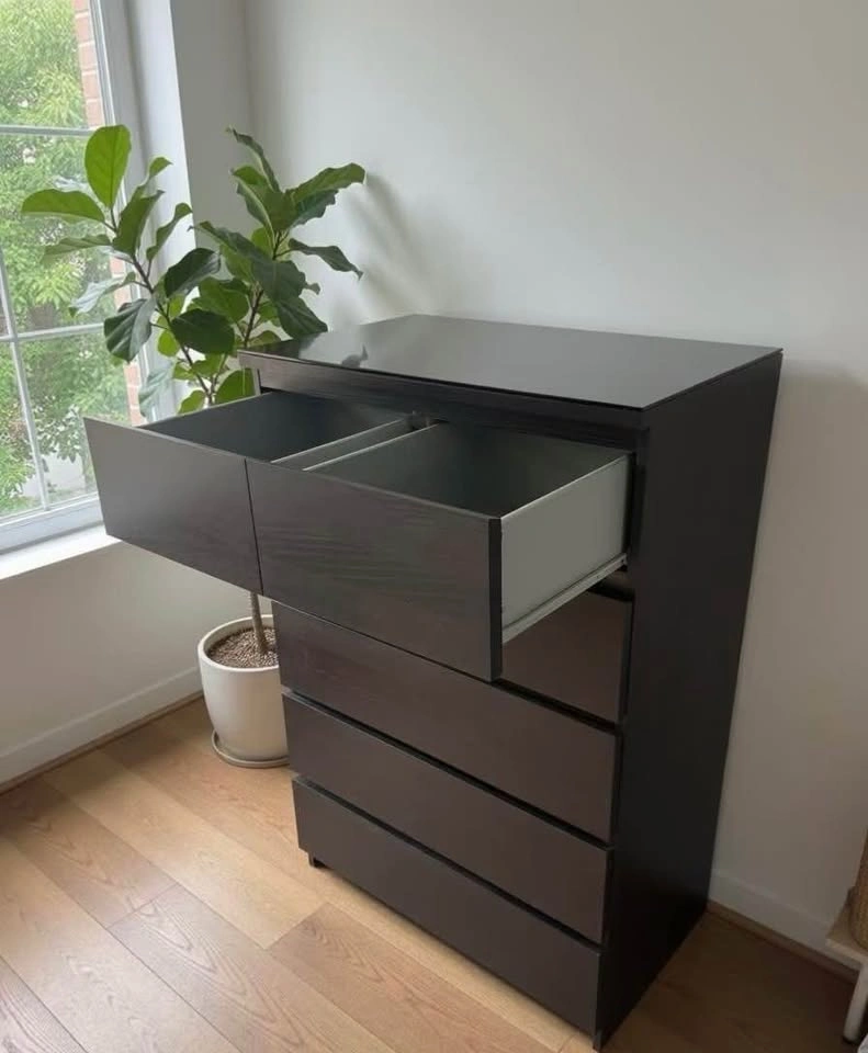 IKEA MALM 6-Drawer Dresser with Glass Top - photo 3