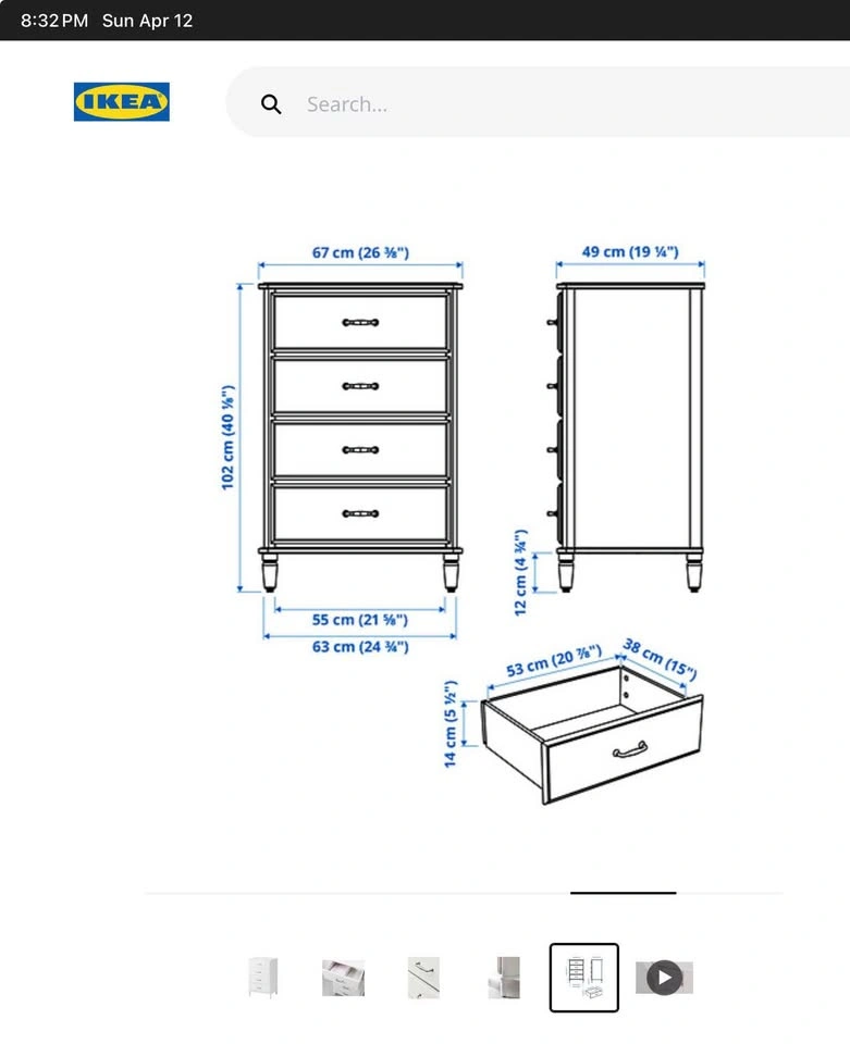 Chic 4-Drawer French Vintage Storage – Perfect for Corner/Nurser - photo 2