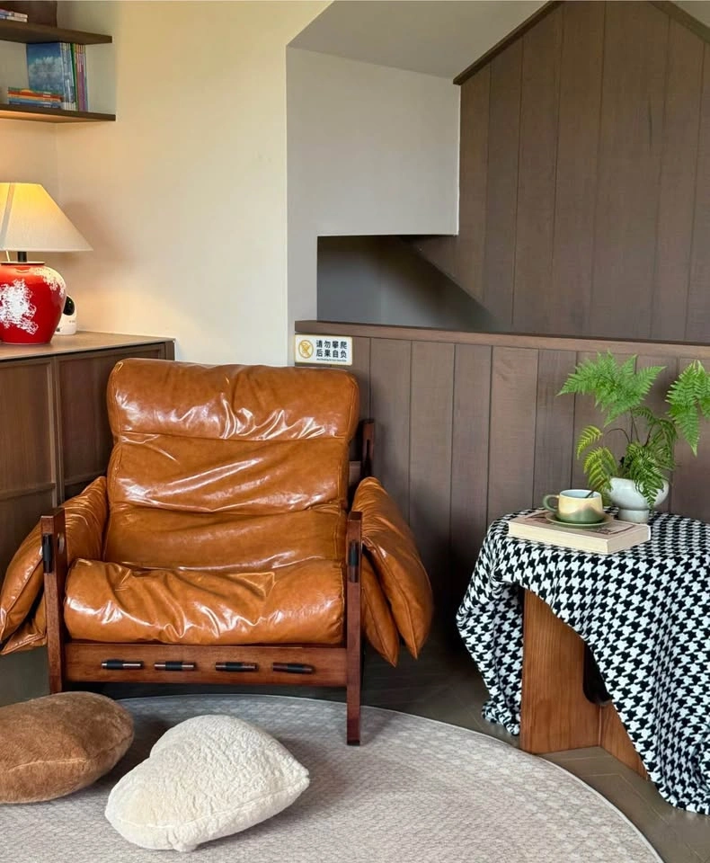 Mid-Century Inspired Lounge Chair - Caramel Tone
