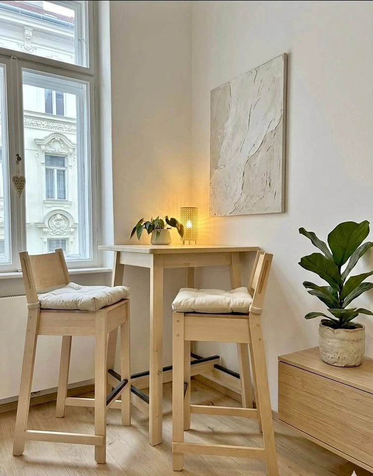 Japandi Style: IKEA Norråker Bar Table & Stools Set (Solid Birch