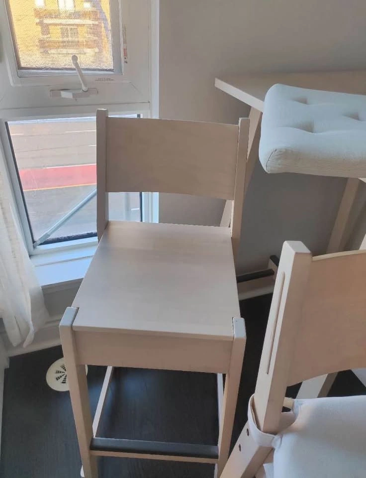 Japandi Style: IKEA Norråker Bar Table & Stools Set (Solid Birch - photo 2