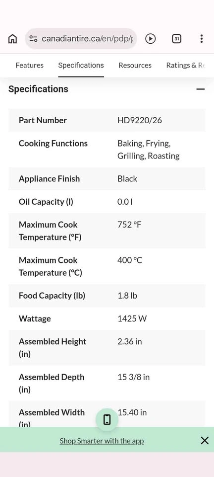 Philips Airfryer HD9220/26 - photo 4