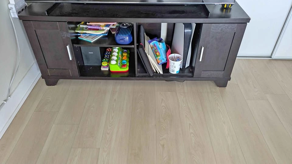 Dark Brown TV Stand with Storage