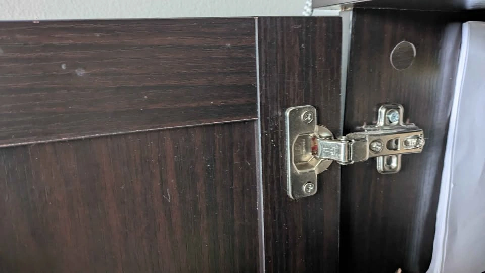 Dark Brown TV Stand with Storage - photo 2