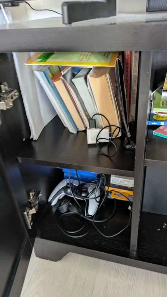 Dark Brown TV Stand with Storage - photo 3