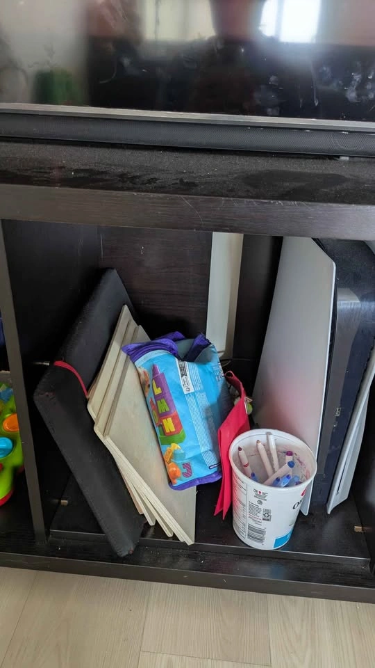 Dark Brown TV Stand with Storage - photo 4