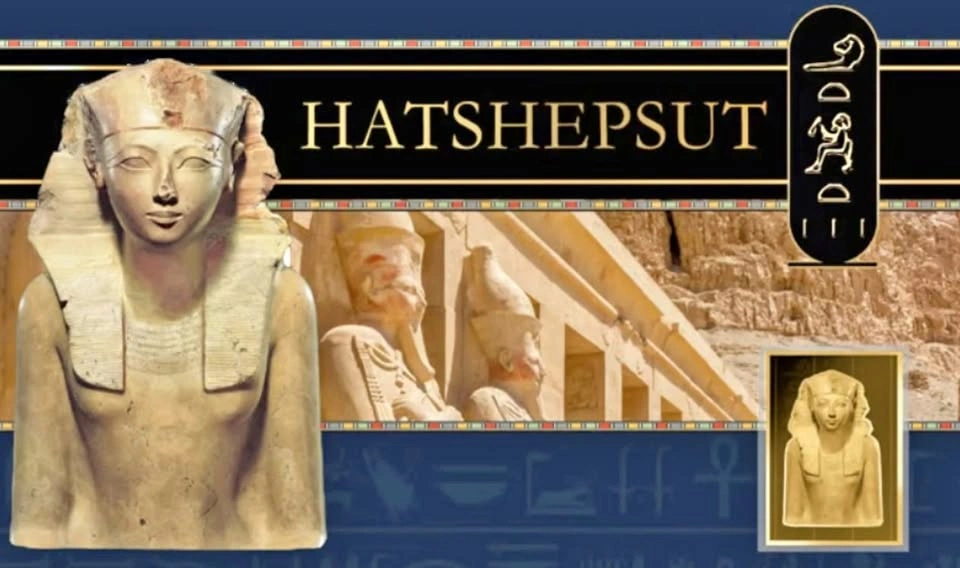 Hatshepsut 1/1000 Oz .999 Collectible Gold card 3000 Francs Chad