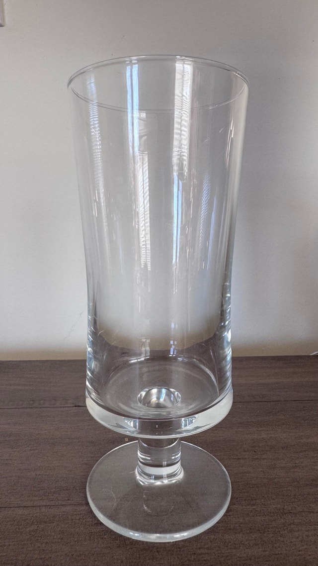 Set of 6 Clear Footed Beer Glasses / Pilsner Glasses - photo 3