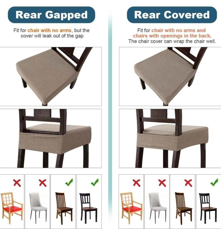 6 PCS Waterproof Dining Room Kitchen Chair Covers - photo 4