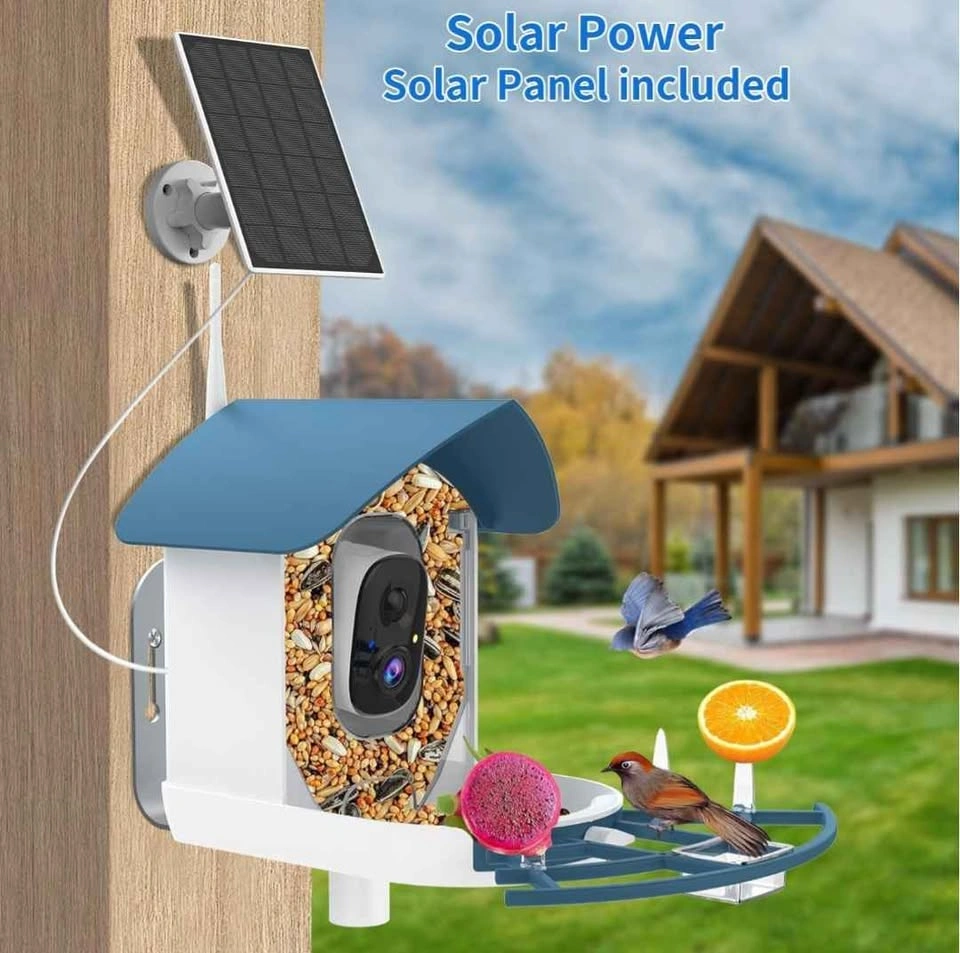 Bird Feeder With Camera ● Smart AI ● Navy Blue - photo 3