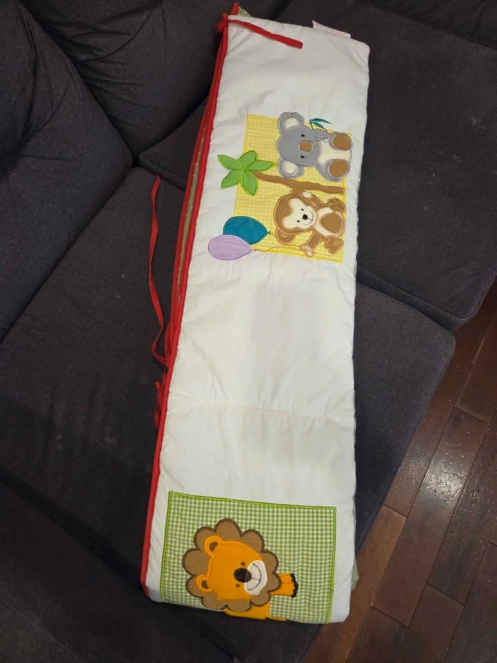 Crib Bumper Set – Cute Safari/Jungle Theme - photo 2