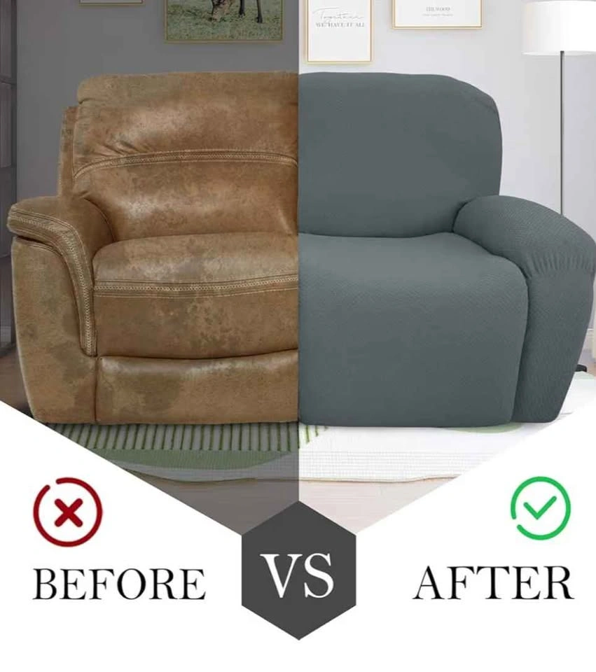 Yemyhom 2 Seater Recliner Slipcover - Grey - photo 3