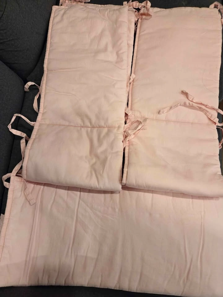 Pink Crib Bumper Set – Gently Used - photo 2