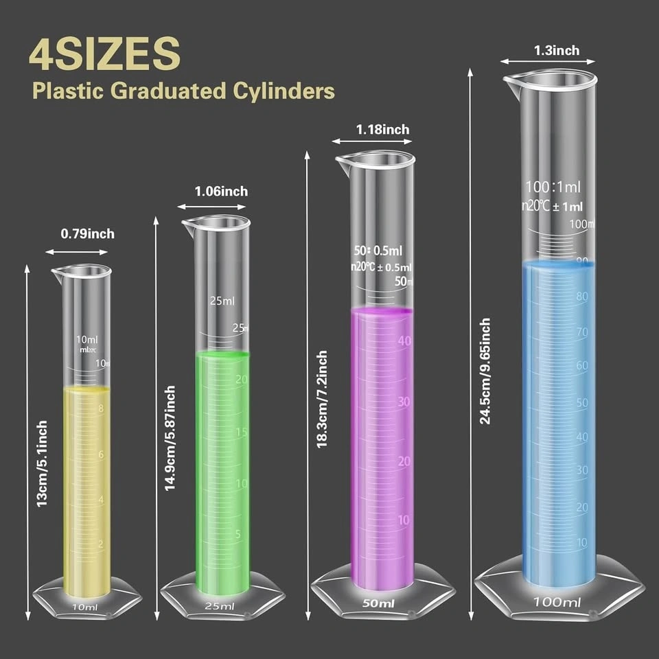 Plastic Graduated Cylinder and Beaker Set - photo 3