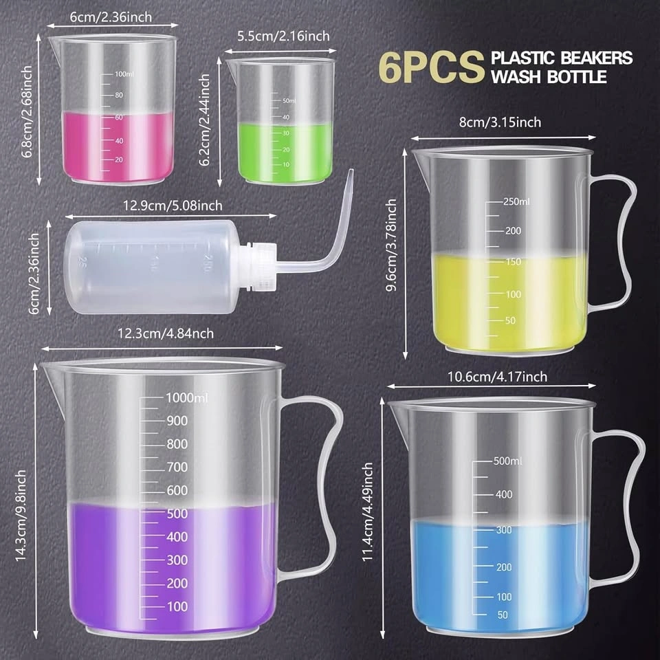 Plastic Graduated Cylinder and Beaker Set - photo 4