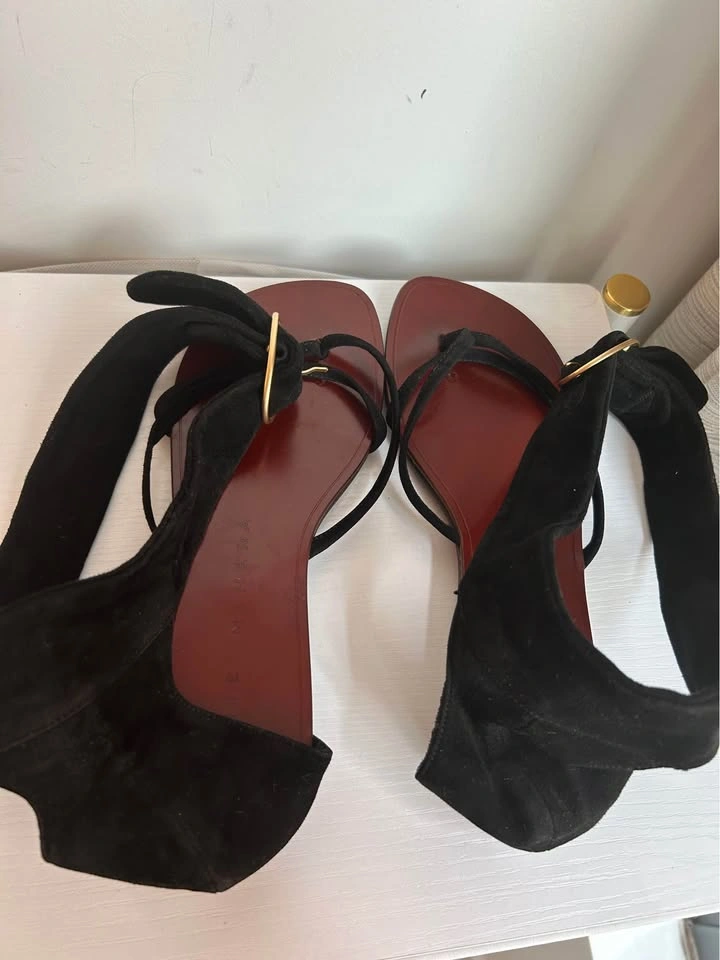 Chie Mahara Black Suede Wrap Sandals EU 38 - photo 2