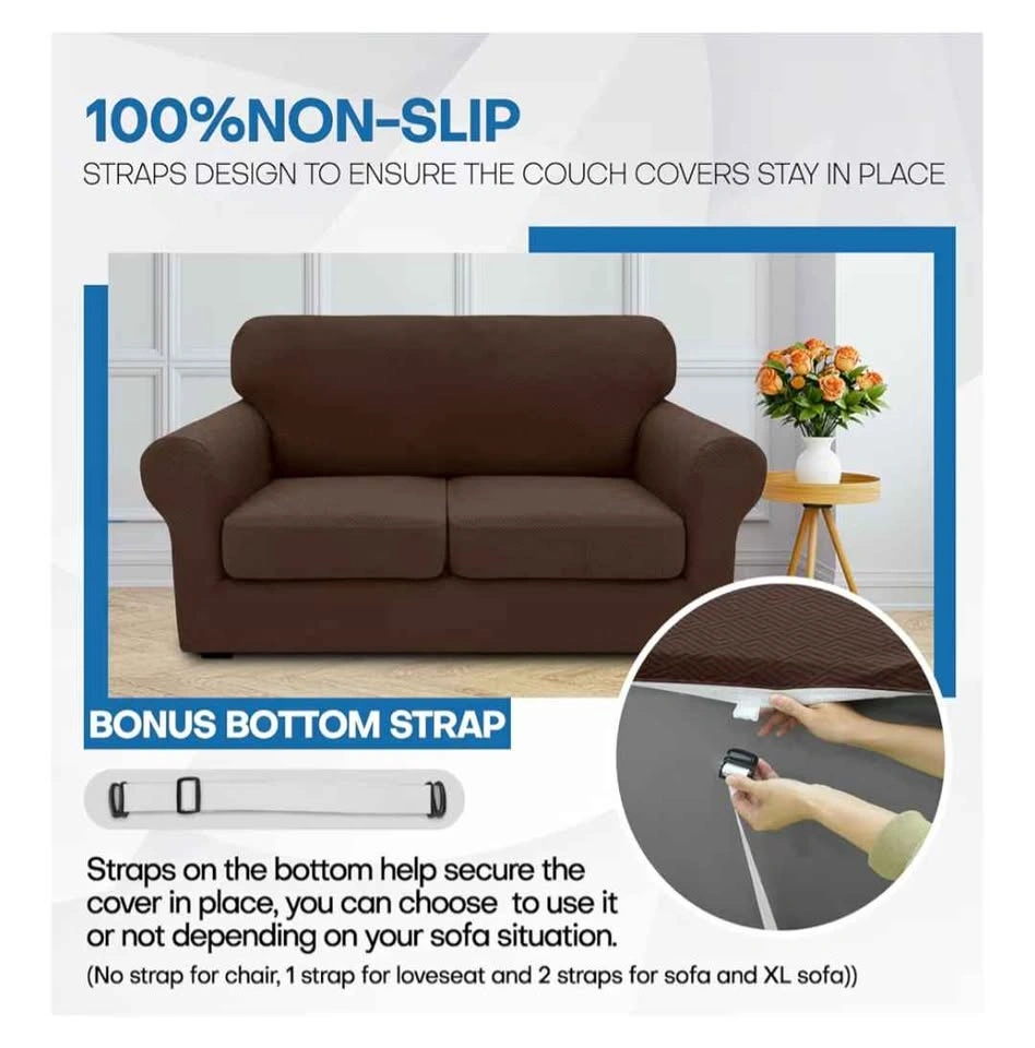 Sofa Slipcover ● 3 Seater (XL) ● Coffee Color - photo 3