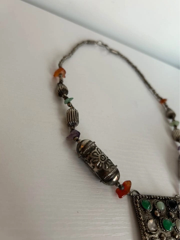 Moroccan Multi-Stone Artisan Necklace - photo 3