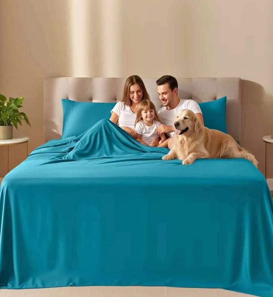 Queen - 4 pièce Bedding - Utopia-Teal