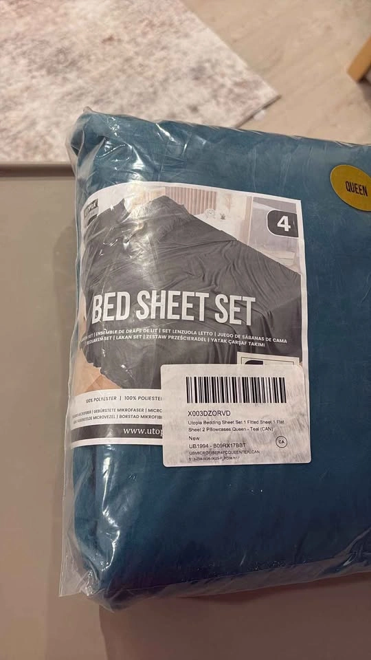 Queen - 4 pièce Bedding - Utopia-Teal - photo 4