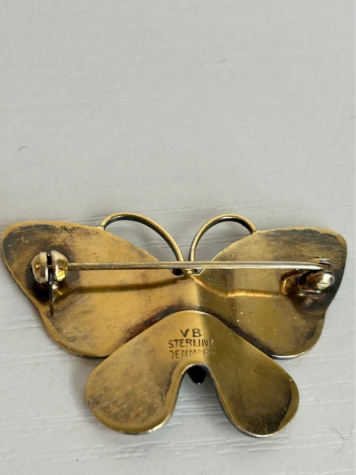 Volmer Bahner Sterling Silver Denmark Butterfly Brooch - photo 4