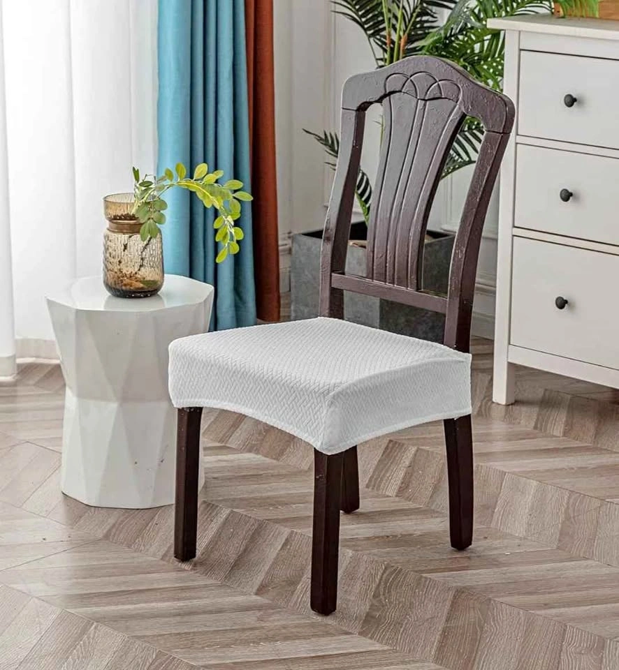 Chair Covers (6 pcs) ● White ● Dining Chairs ● Waterproof