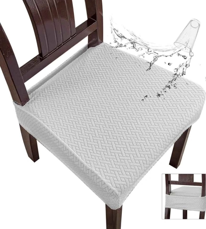 Chair Covers (6 pcs) ● White ● Dining Chairs ● Waterproof - photo 2
