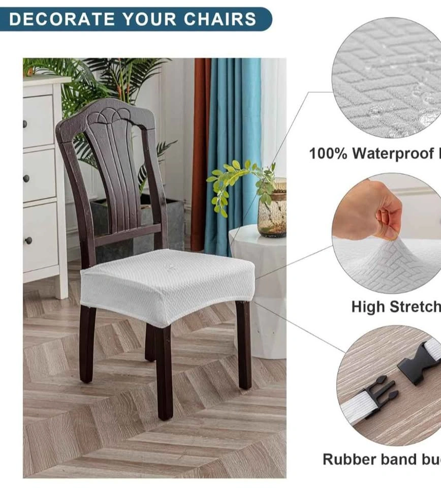 Chair Covers (6 pcs) ● White ● Dining Chairs ● Waterproof - photo 4