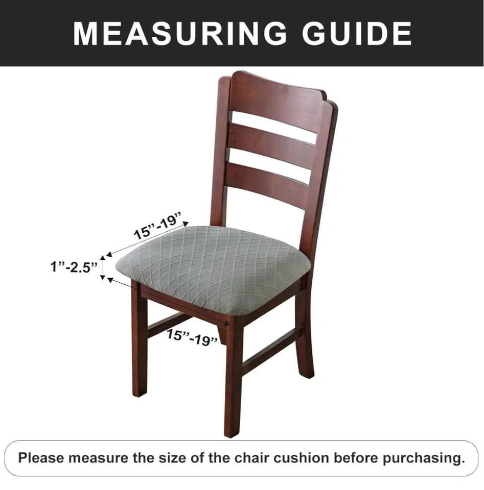 Chair Covers (6 pcs) ● Grey ● Dining Room ● Waterproof - photo 4