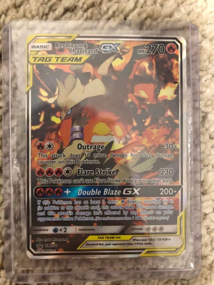 Pokemon Reshiram & Charizard GX TAG TEAM Card