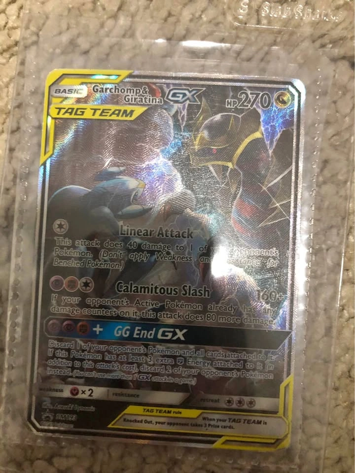 Pokemon Garchomp & Giratina GX TAG TEAM Card