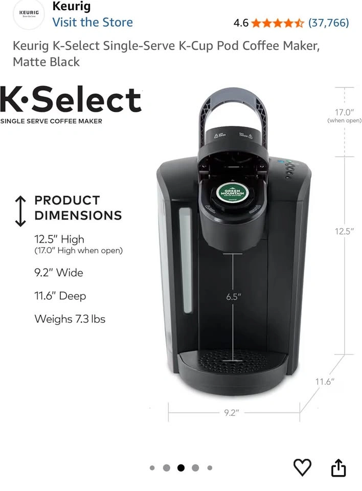 Keurig K-Select Single Serve Coffee Maker – Matte Black - photo 4