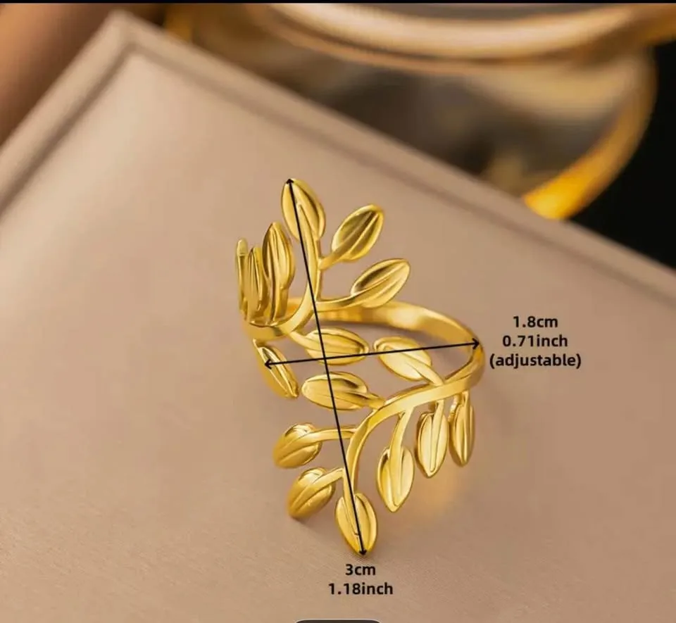 18k gold plated stainless steel ring image indicator(4)