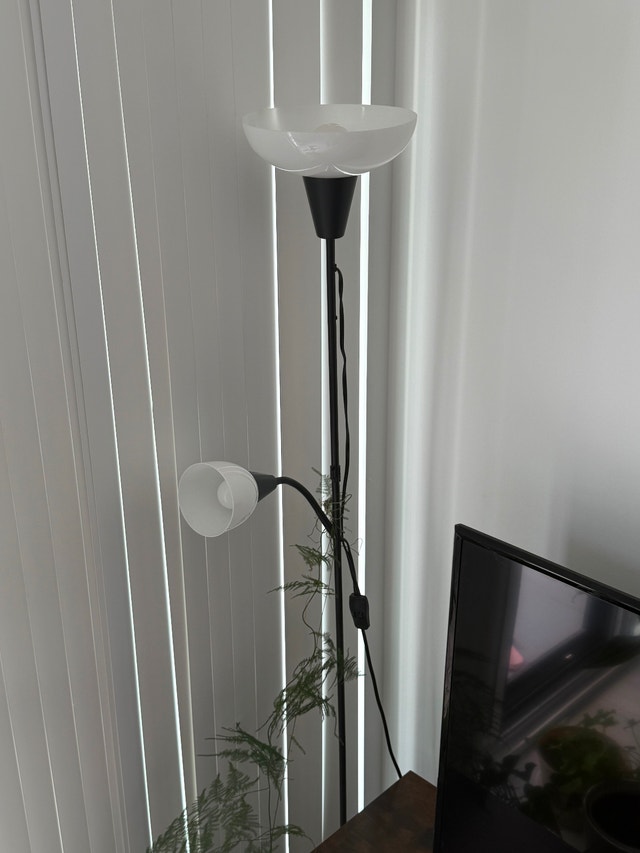 Black Floor Lamp with Reading Light - photo 2