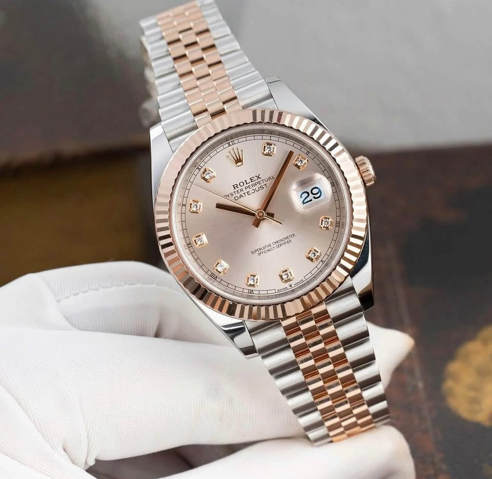 Rolex Datejust 41mm Steel And Rose - Sundust 126331G - photo 3