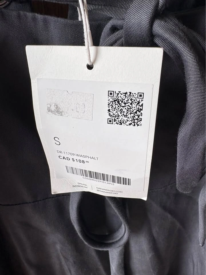 BNWT Oak and Dirt Dress Asphalt Grey Size S - photo 3