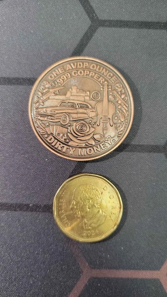 1oz Clean Hands Dirty Money Antiqued 999 Collectible Copper - photo 5